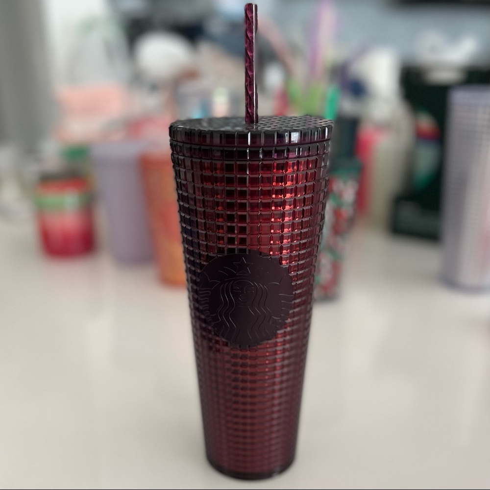 Starbucks grid cup reddish purple 🆕 BNWT ✨less than retail✨